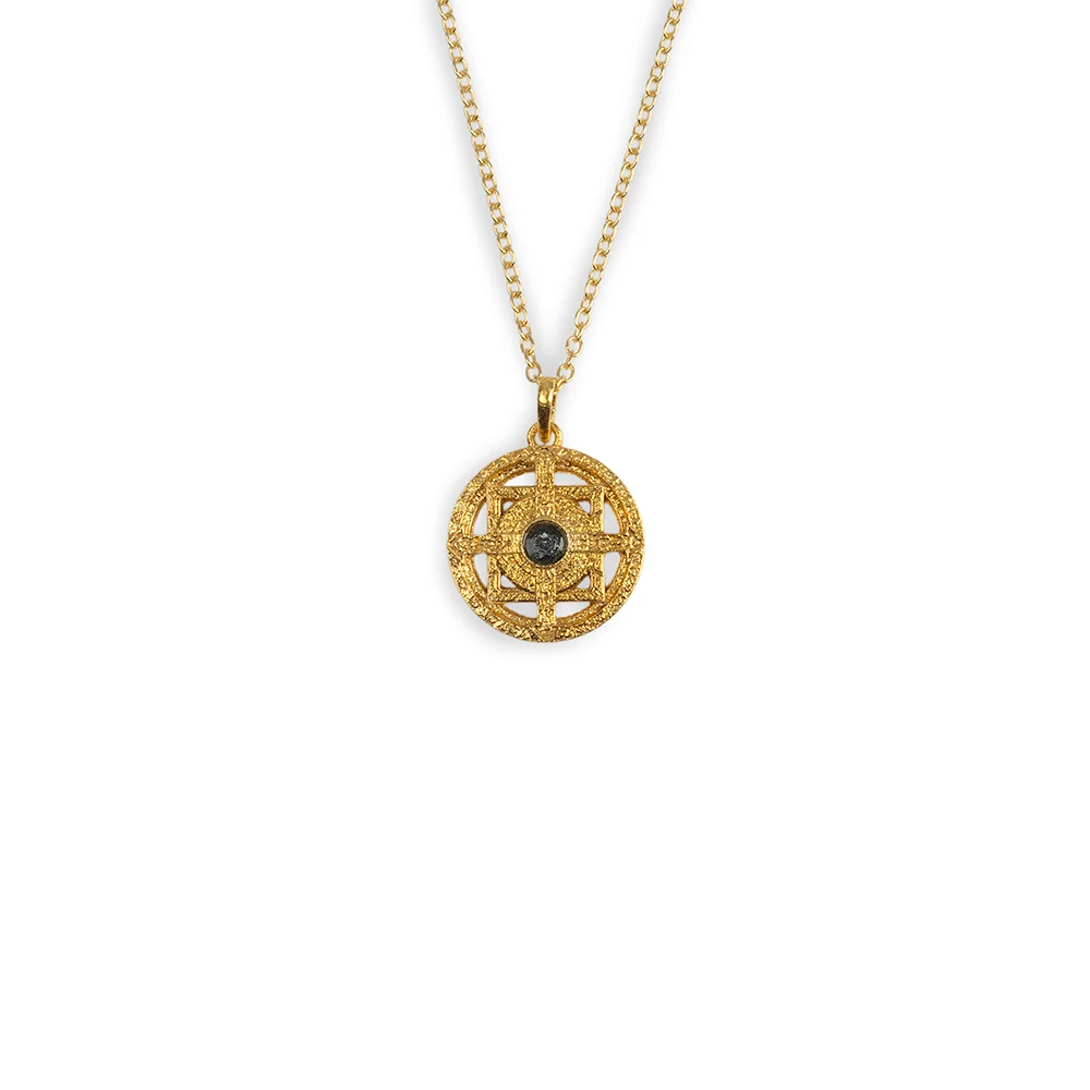 Mortal Kombat II Amulet of Shinnok 24k Gold-Plated Sterling Silver Necklace
